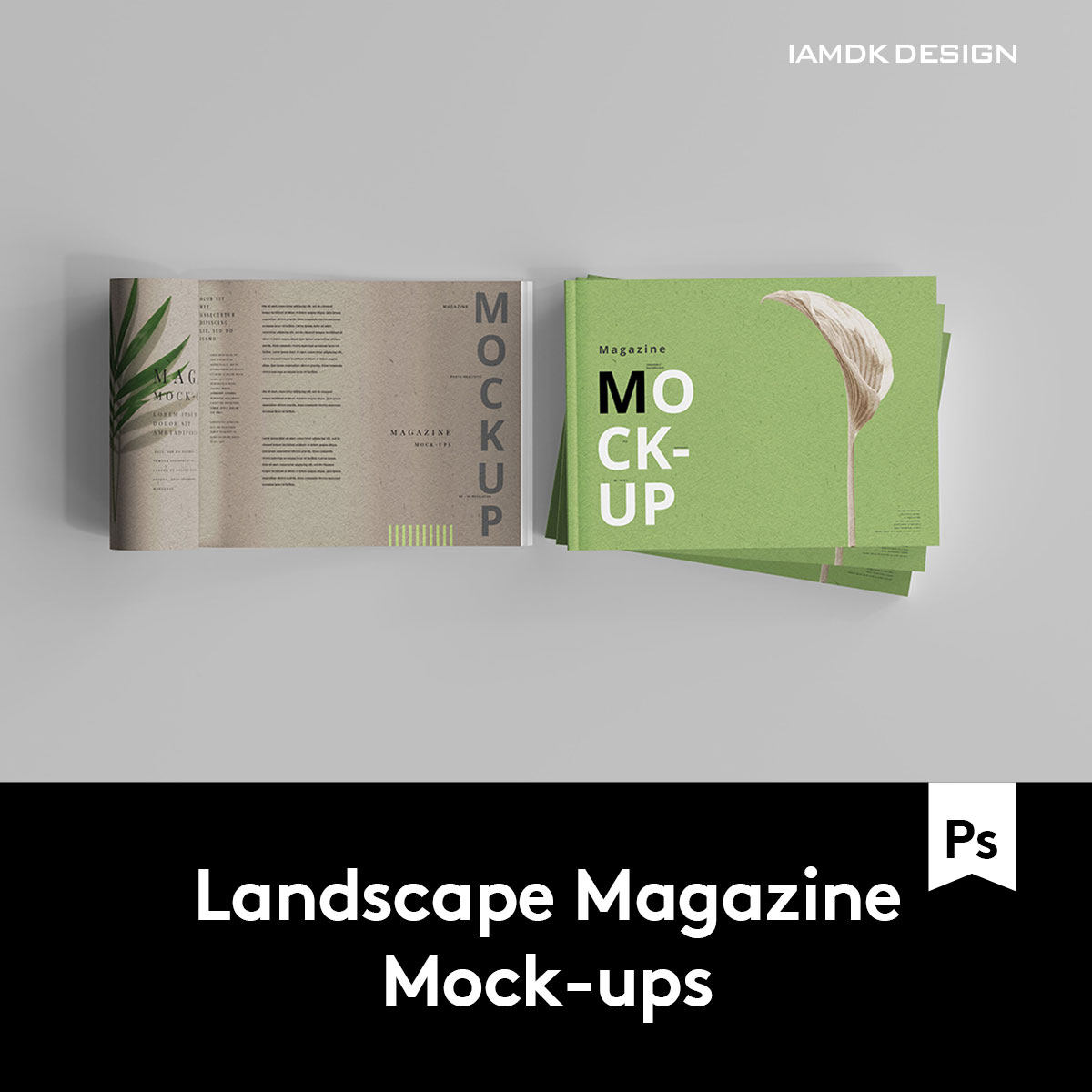 40款横板产品目录宣传画册书籍封面设计展示ps智能贴图样机模板