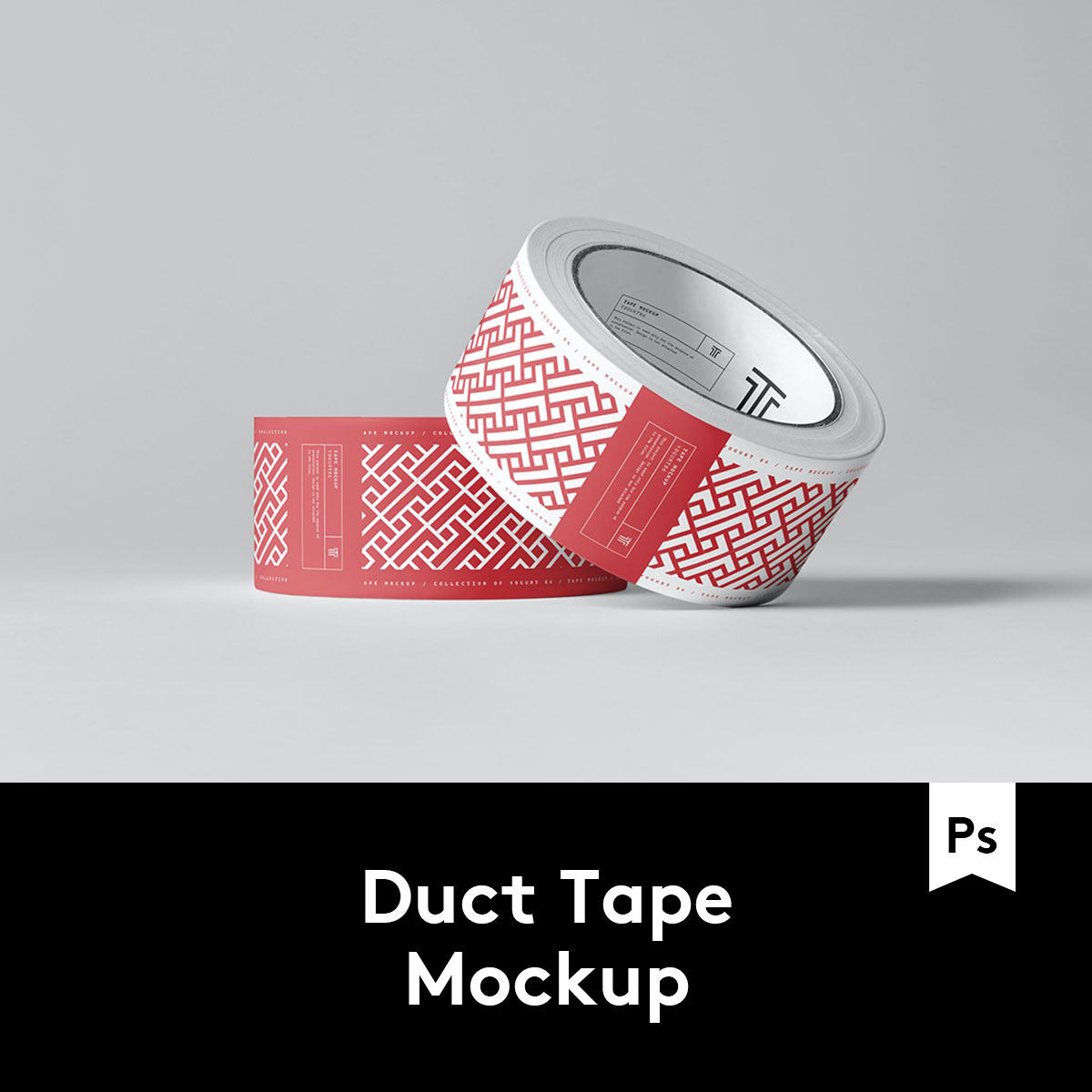 duct tape mockup 圆管胶带印花设计展示样机psd模板 m2020071501