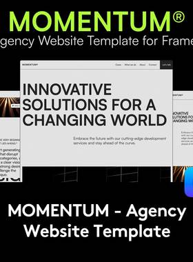 时尚自适应作品集案例企业品牌服务网站WEB UI界面设计Framer模板