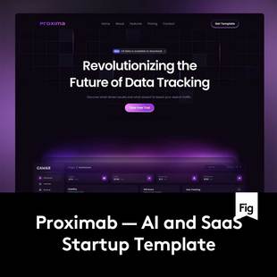 响应式AI人工智能SaaS网络服务平台网站界面设计Figma/Framer模板