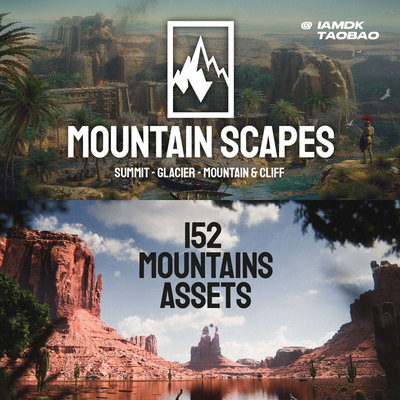 Blender高山地形山地自然景观资产预设 Mountain Scapes
