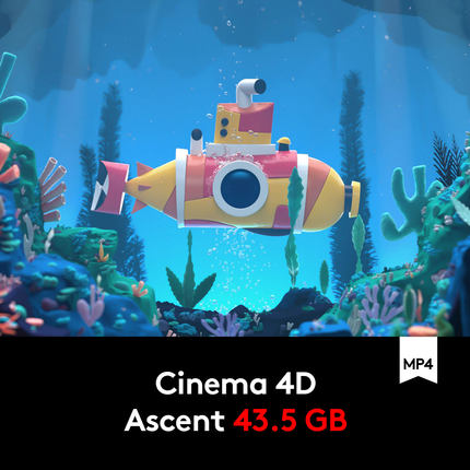 C4D场景动画灯光材质渲染创意包装三维MP4视频教程英文无字幕