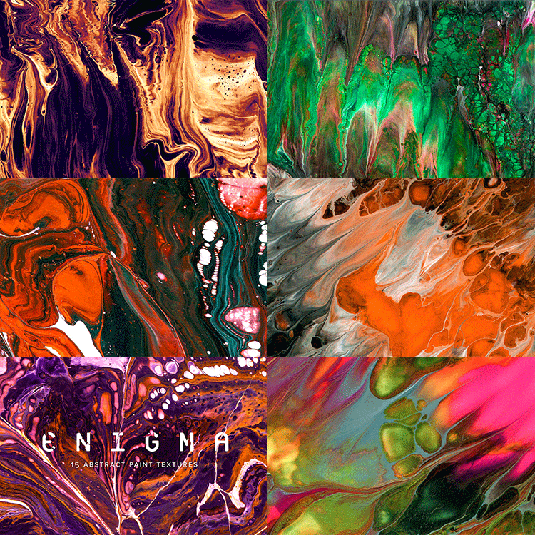 高端创意抽象纹理多彩油漆水墨流体绘画大理石jpg高清大图ps笔刷