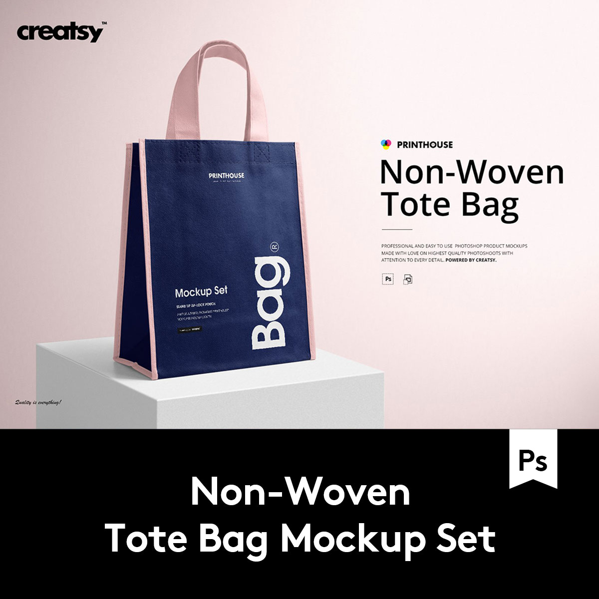 tote bag mockup 无纺布袋手提袋设计展示样机模板集 m2020101302