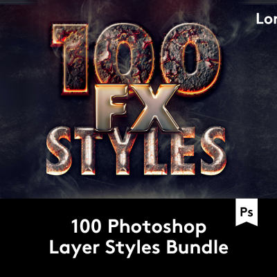 100 PS Layer Styles 100款熔岩火焰效果文字样式 S2020041304