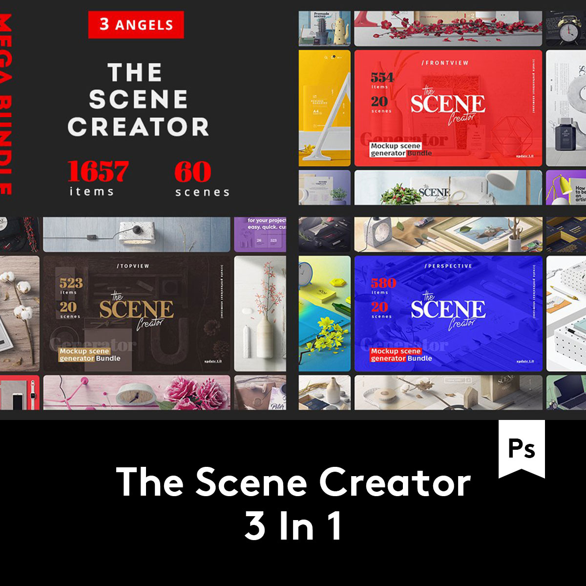 The Scene Creator超大企业VI品牌包装展示场景样机 M2020041505