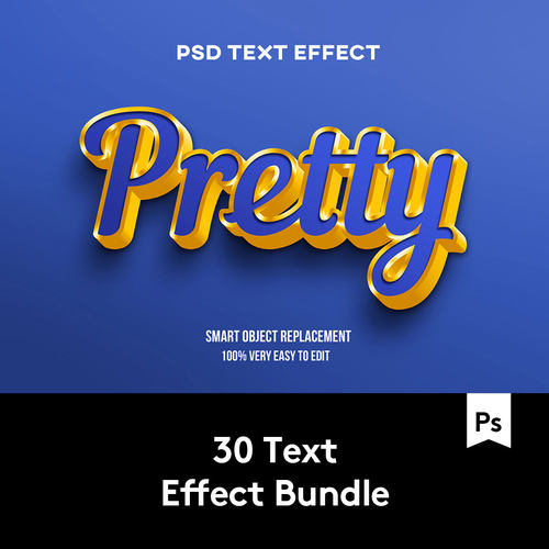 80款炫彩3D立体海报标题Logo字体设计PS样机素材 E2021031701