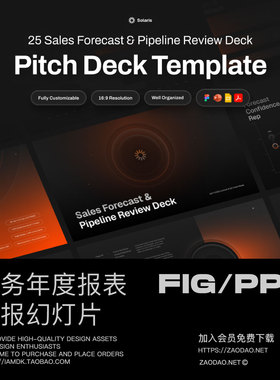 25页市场营销财务年报报表策划提案演讲幻灯片设计ppt/figma模板