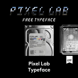 潮流像素点状装 Pixel Lab Font F2020092602 饰英文字体设计素材