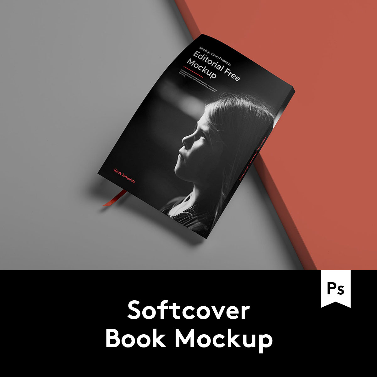 Softcover Book Mockup精装书封面设计样机模板素材 2020032811