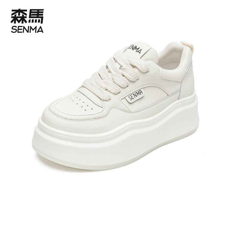 森马2024新款夏季女式厚底小白鞋运动休闲板鞋