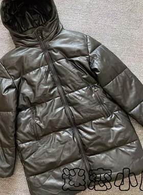 外贸欧美出口原单PU连帽棉衣