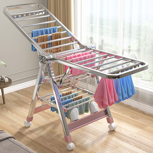 加厚加粗不锈钢晾衣架室