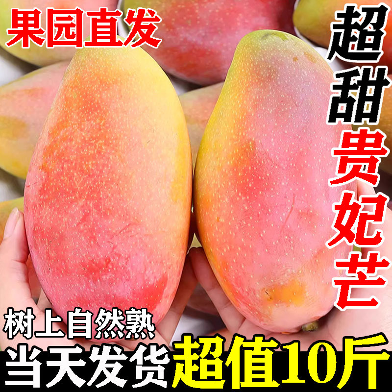 贵妃芒芒果新鲜水果特大果10斤正宗海南水青仙树熟酸甜应当季整箱
