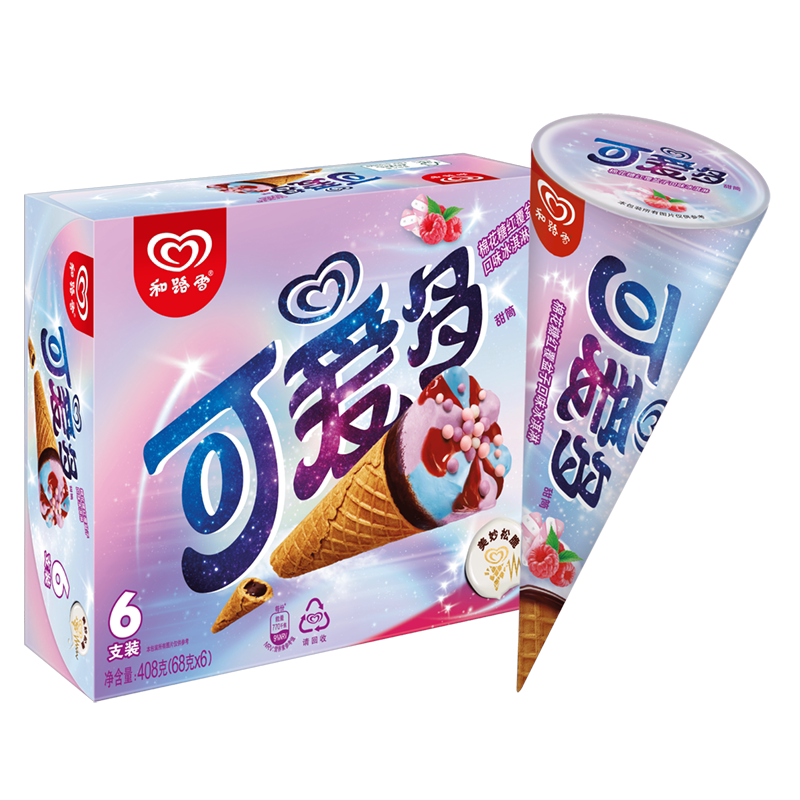 和路雪可爱多香草草莓巧克力甜筒