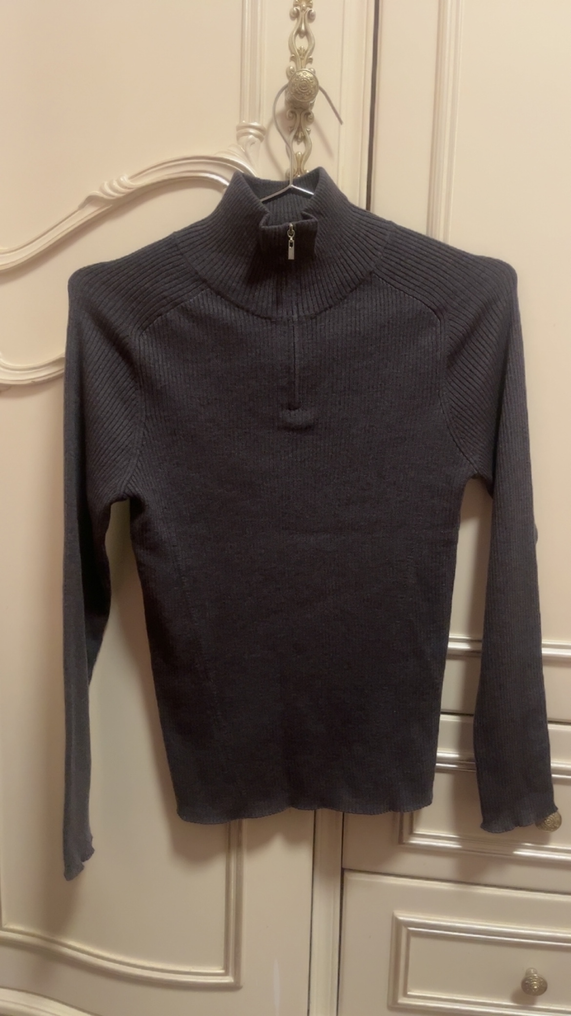 拉链高领针织衫男女士秋冬新款商务休闲毛衣双股加厚羊毛衫