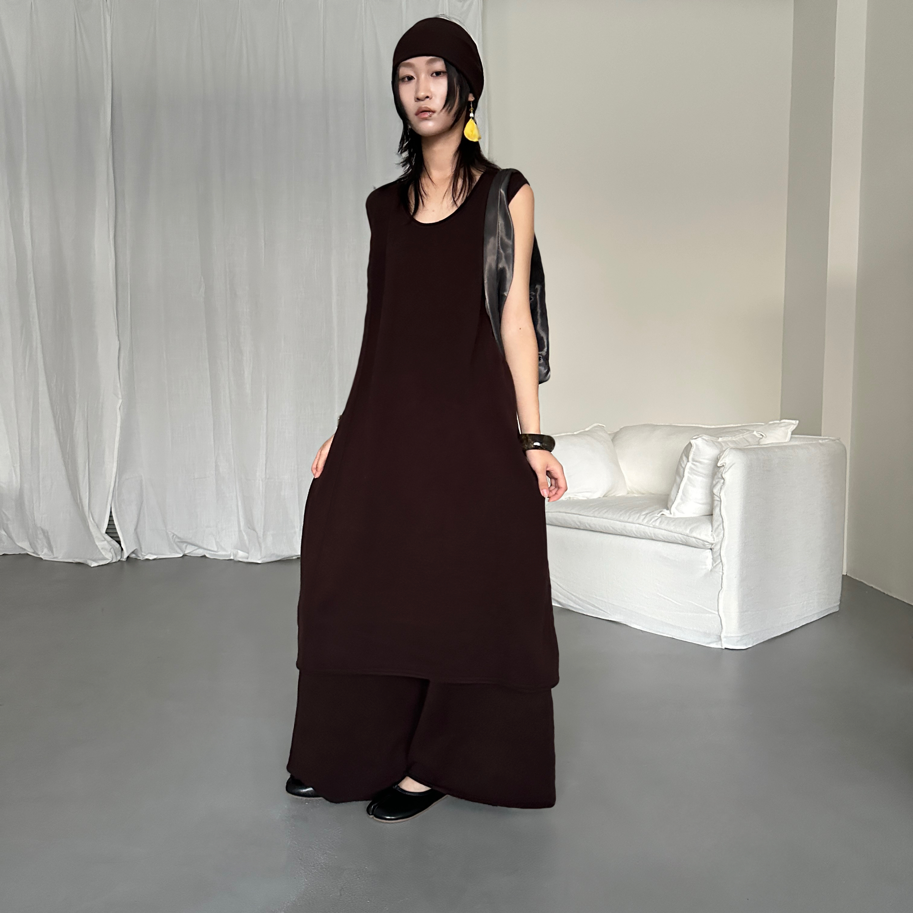 Vesca超细美利奴羊毛背心裙套装