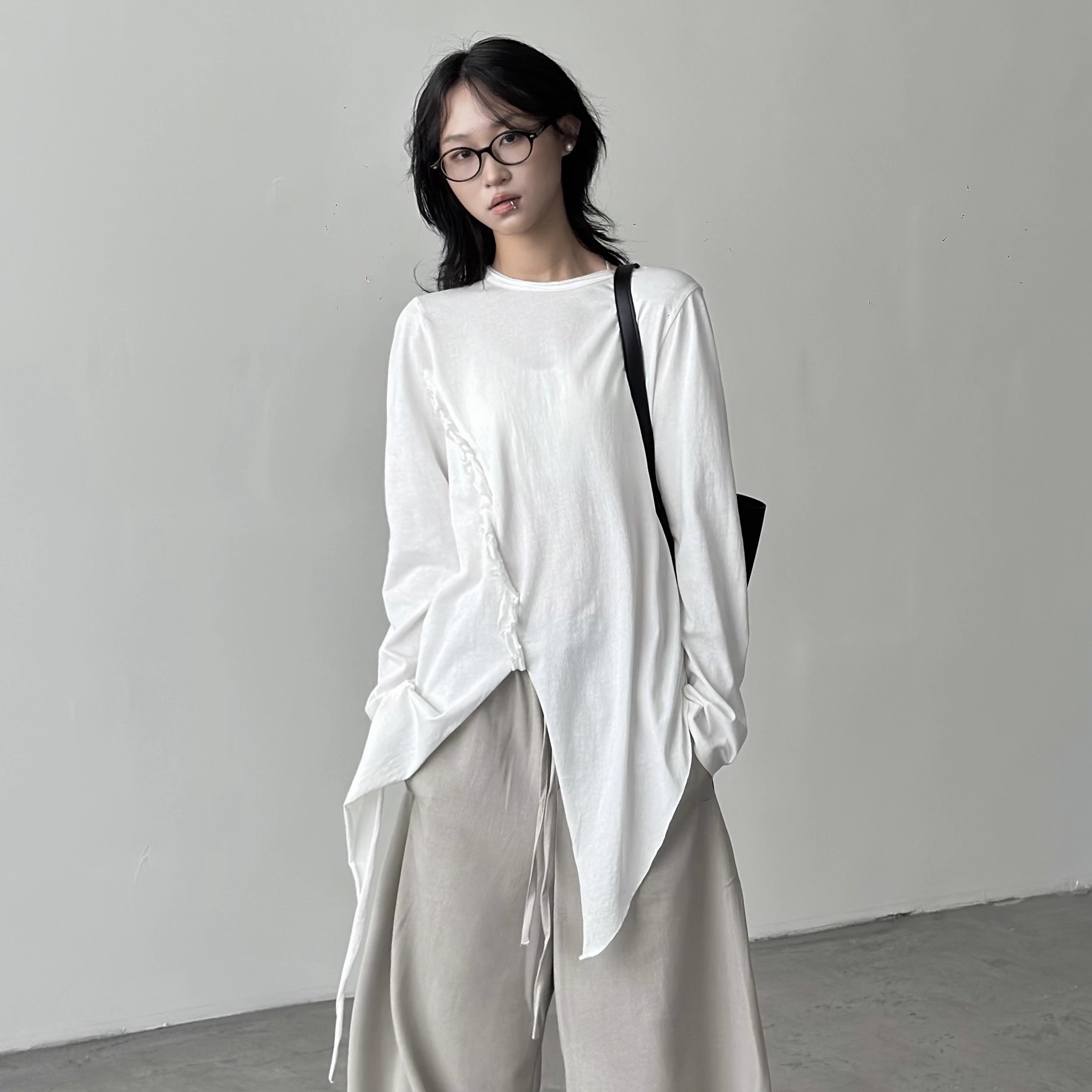 Vesca开衩高级感设计长袖T恤