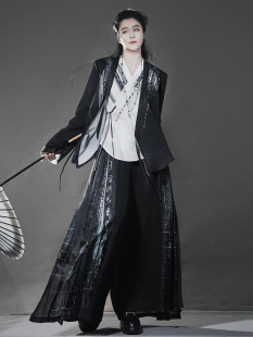 套装 风雅司制原创国风新中式 国潮夏男女大码 素千字文马面裙裤 汉元