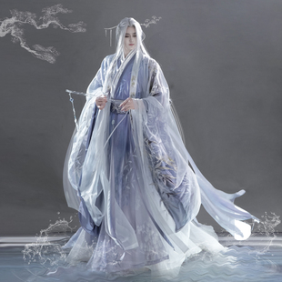 风雅司制店庆【岁寒三友】紫色大袖飘交领汉元素现代汉服改良男