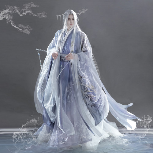 风雅司制店庆紫色大袖飘交领汉服