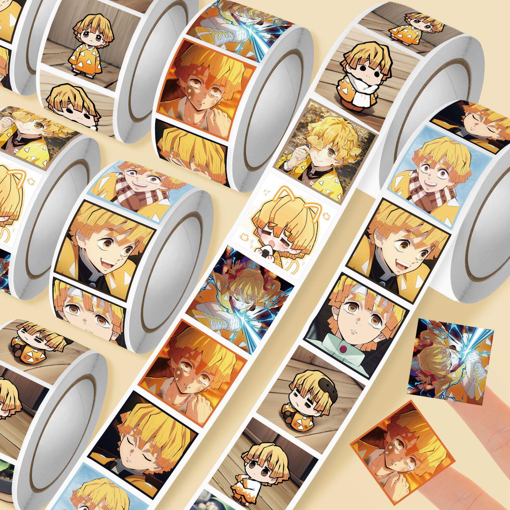 2000贴鬼灭之刃善逸头像卷卷贴热门热血动漫我妻善逸二次元贴画