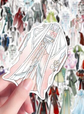 170贴二次元OC古风春日免服设计绘画参考国风仙女裙创意临摹贴画