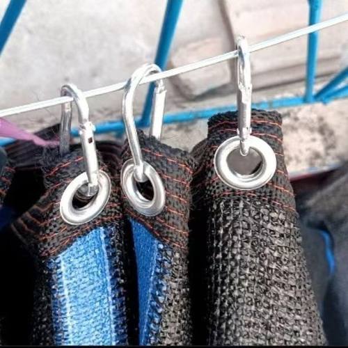 专用防晒网固定挂钩保险扣安全扣铁弹簧扣狗链扣布遮阳网滑轨新款