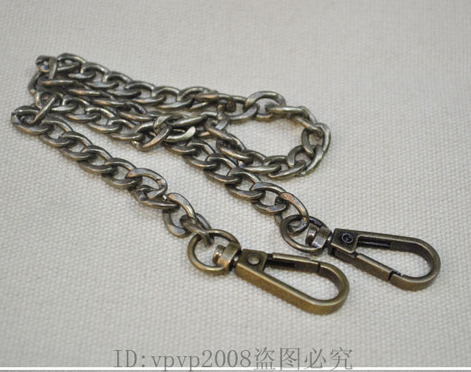 口金包带链条多色 40-120cm长8mm宽 链条包斜挎肩带扁链子
