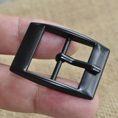 带头日字针扣 2.5cm皮具箱包五金配件手工裤 腰带扣 内径2.2 黑色