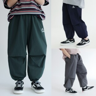 2026夏季新款男童凉感纳米皱速干长裤中大童山系风薄款透气防蚊裤