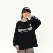 长袖 2026春夏新款 男童中大童宽松套头长袖 童装 T美式 字母印花棒球T