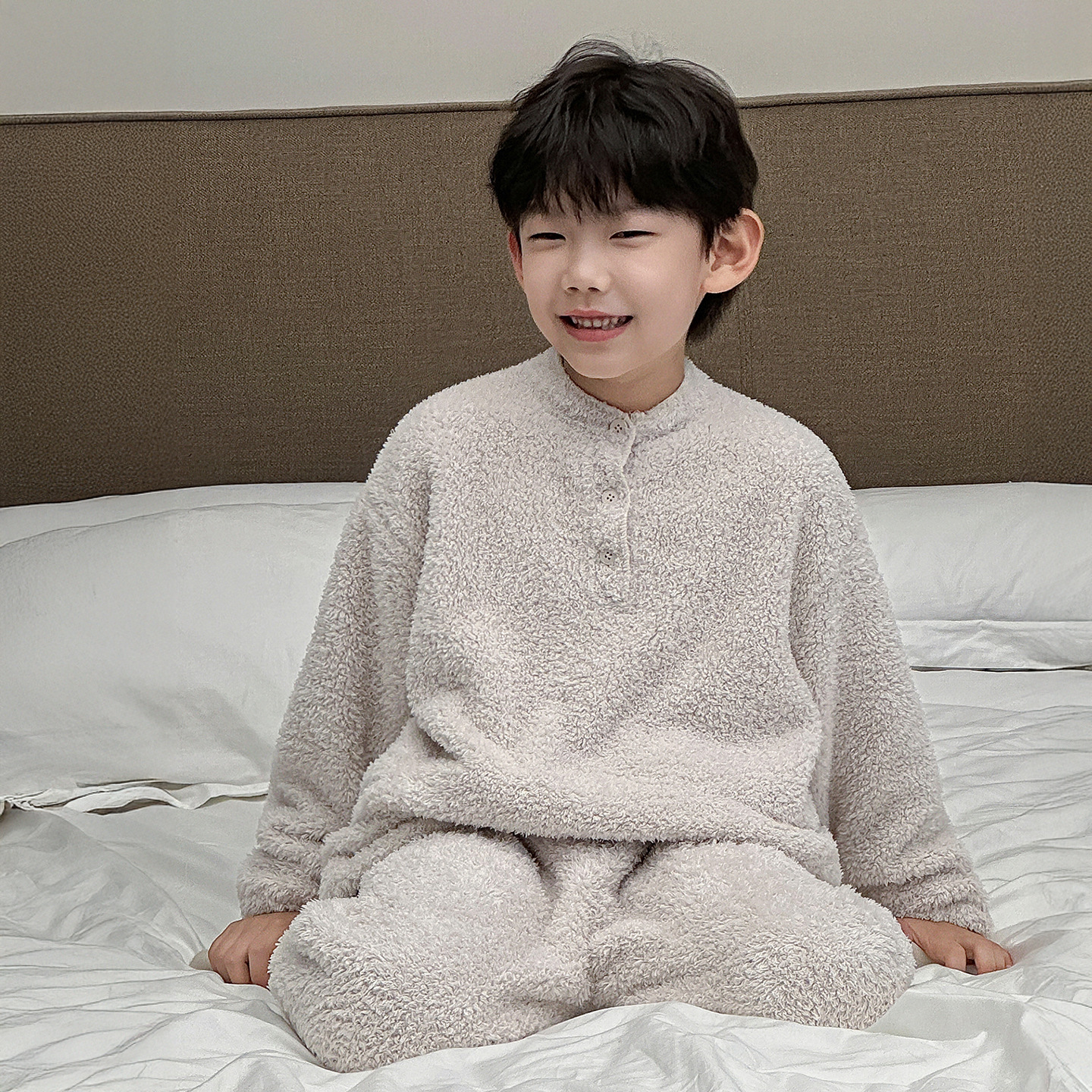 棉小铺男童家居服儿童秋冬韩版2025新款软糯毛毛保暖童装睡衣套装