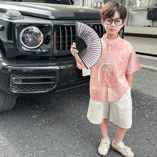 男童汉服套装2026夏装新款儿童中大童新中式改良唐装男孩中国风