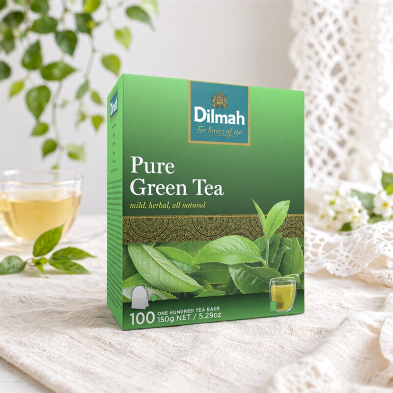 Dilmah迪尔玛绿茶100袋 裸包袋泡茶共150g斯里兰卡原装进口