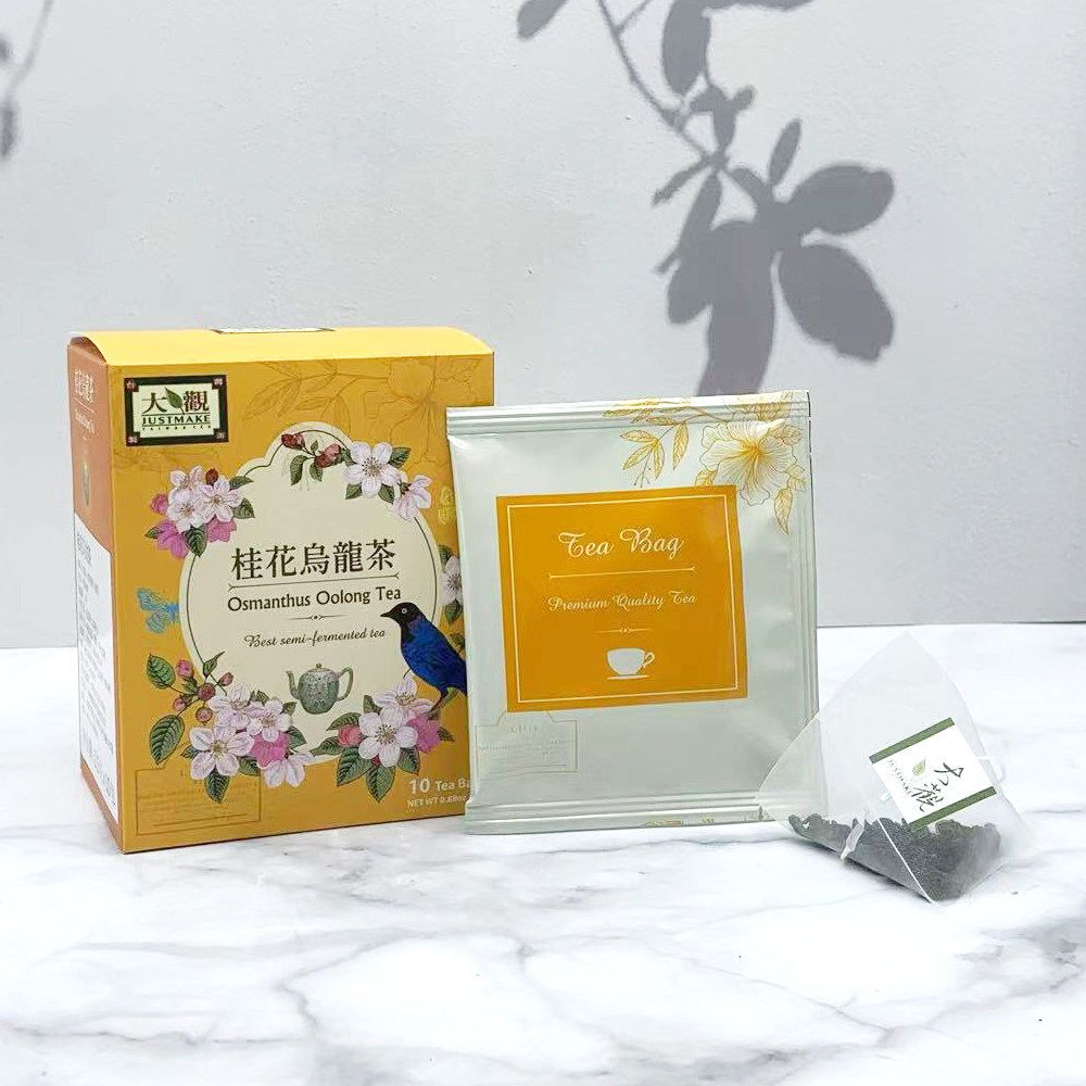 宏益大观中国台湾进口桂花乌龙茶10个独立包装三角袋泡茶包