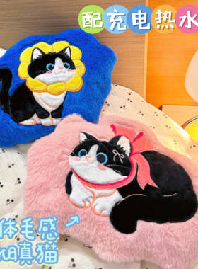独家正版授权奶牛猫充电热水袋