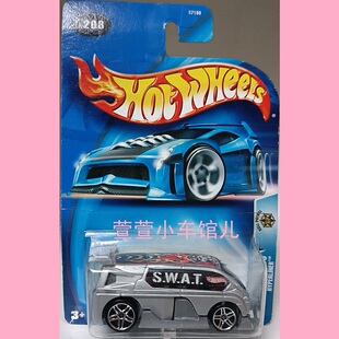 风火轮HOTWHEELS HYPERLINER SWAT警车 面包车底盘可打开1:64车模