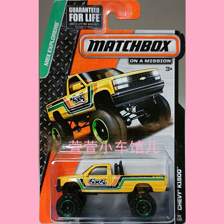 火柴盒MATCHBOX 雪佛兰CHEVY K-1500 大脚车皮卡1:64合金车模玩具
