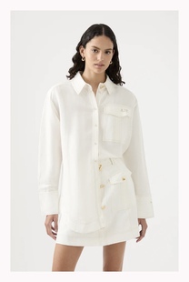 落落大方 经典好穿@je亚麻宽松休闲长袖衬衫 澳洲轻奢新款