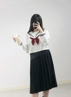 【MMM】浓绀色 绀色 黑色不良长裙百褶裙  日系JK制服优等生中裙