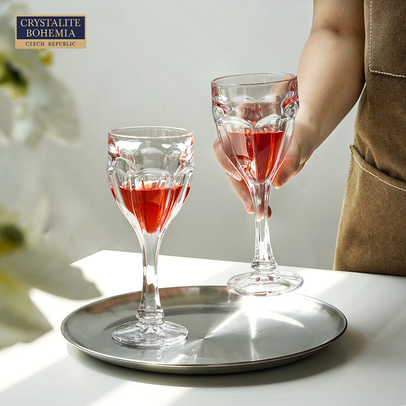 捷克波西米亞經典水晶厚款紅酒杯