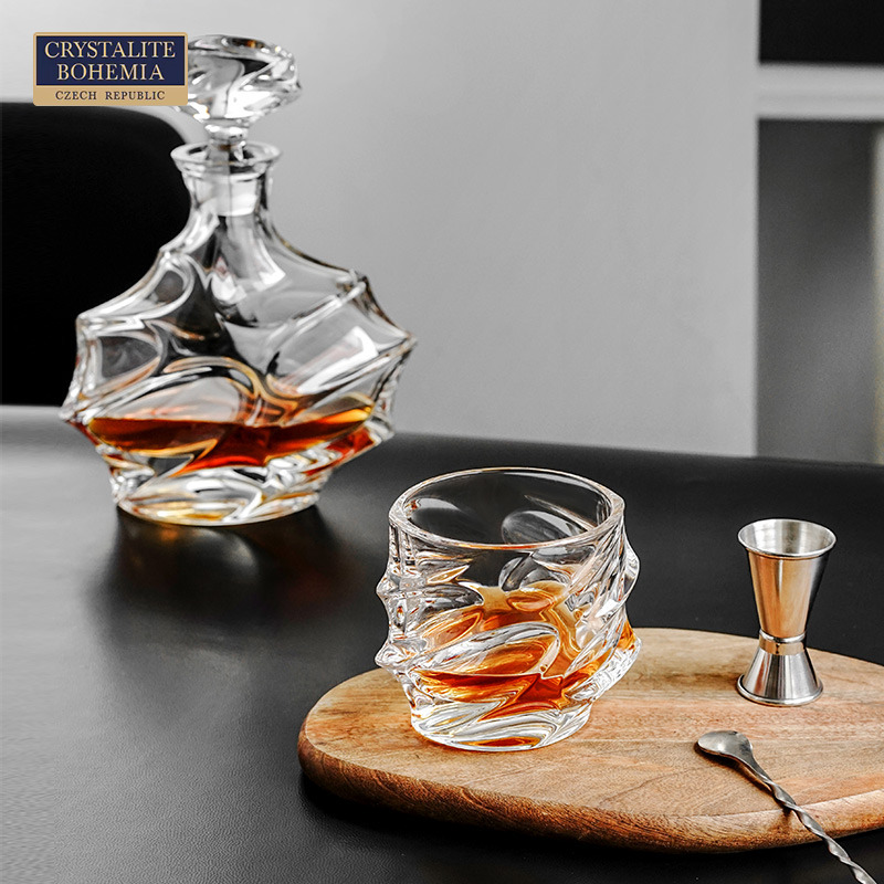 BOHEMIA进口水晶玻璃威士忌酒樽套装欧式创意洋酒杯 轻奢送礼酒具