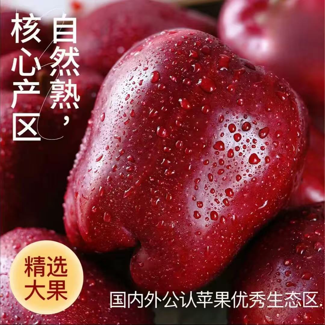 甘肃天水花牛苹果新鲜粉面脆甜