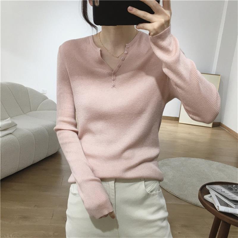 24春秋新款修身显瘦韩系简约风长袖打底衫时髦小个子短款女士上衣