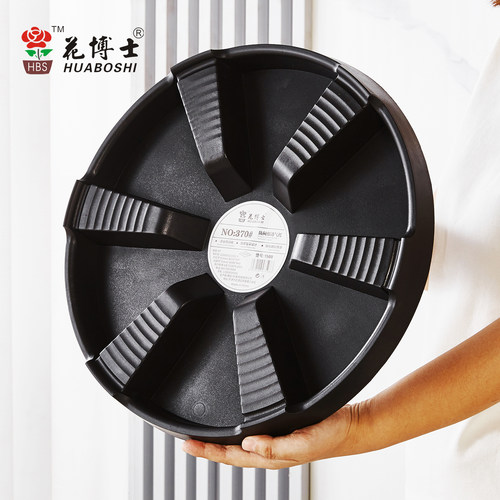 花博士透气圆形树脂花盆接水盘