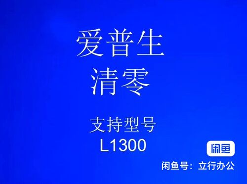 清零软件爱普生L1300废墨垫清零带图#Epson/爱普生 #打印机