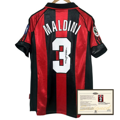 98-99AC马尔蒂尼复古球衣主场签名球衣印签soccer jersey