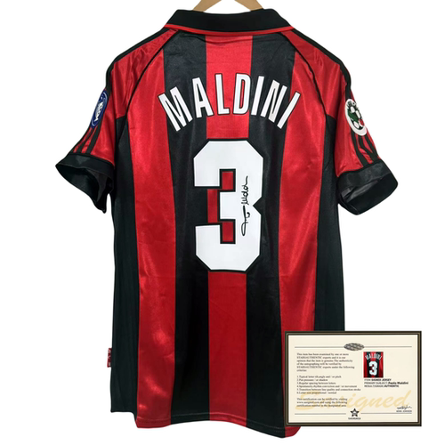 98-99AC马尔蒂尼复古球衣主场签名球衣印签soccer jersey
