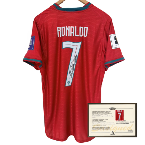 26葡萄牙主场C罗纳尔多 印签 签名球衣cristiano ronaldo